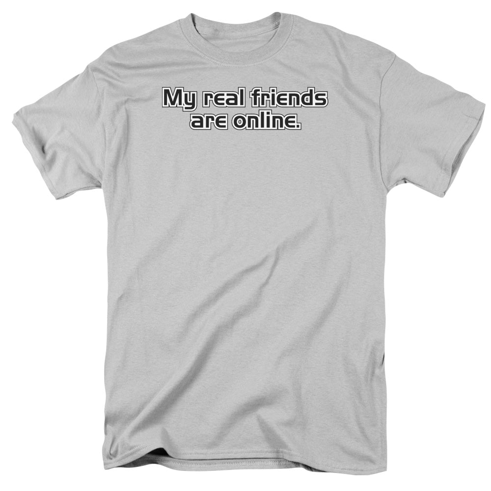 Online Friends - Short Sleeve Adult 18 - 1 - Silver T-shirt