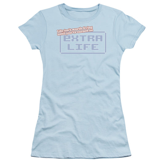 Extra Life - Short Sleeve Junior Sheer - Light Blue T-shirt