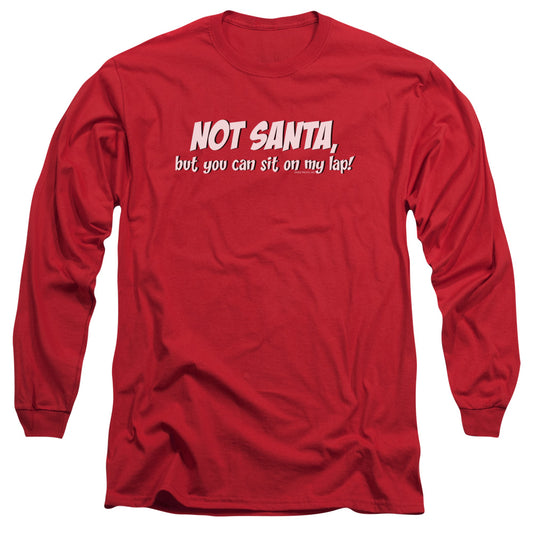 Not Santa - Long Sleeve Adult 18 - 1 - Red T-shirt