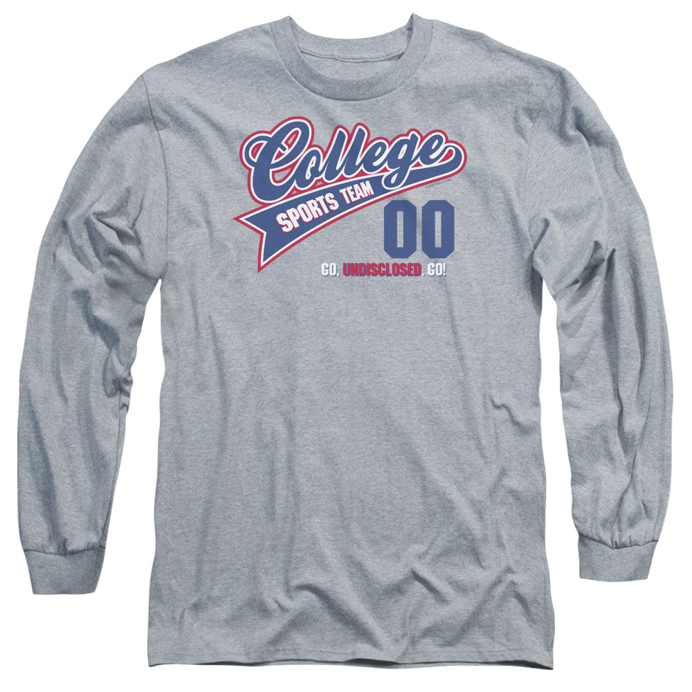 College Sports Team - Long Sleeve Adult 18 - 1 - Athletic Heather T-shirt