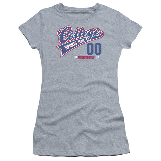 College Sports Team - Short Sleeve Junior Sheer - Athletic Heather T-shirt