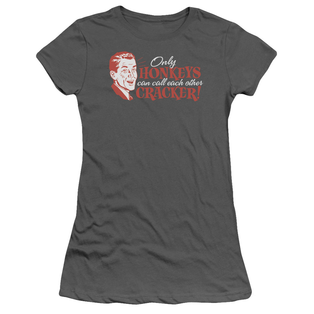 Honkey Cracker - Short Sleeve Junior Sheer - Charcoal T-shirt