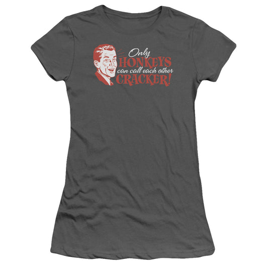 Honkey Cracker - Short Sleeve Junior Sheer - Charcoal T-shirt