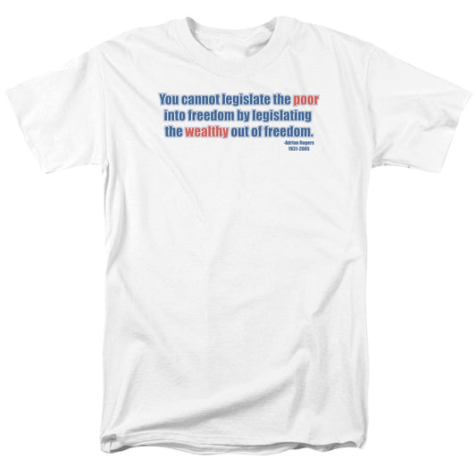 Poor Into Freedom - Short Sleeve Adult 18 - 1 - White T-shirt