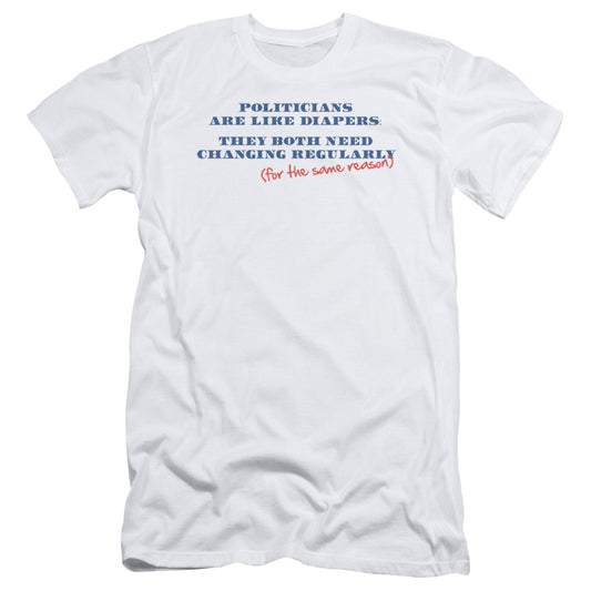 Politicians Diapers - Short Sleeve Adult 30 - 1 - White T-shirt