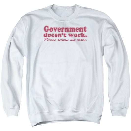 Doesnt Work - Adult Crewneck Sweatshirt - White