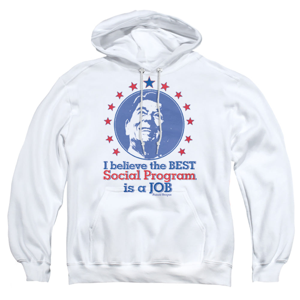 Job - Adult Pull-over Hoodie - White