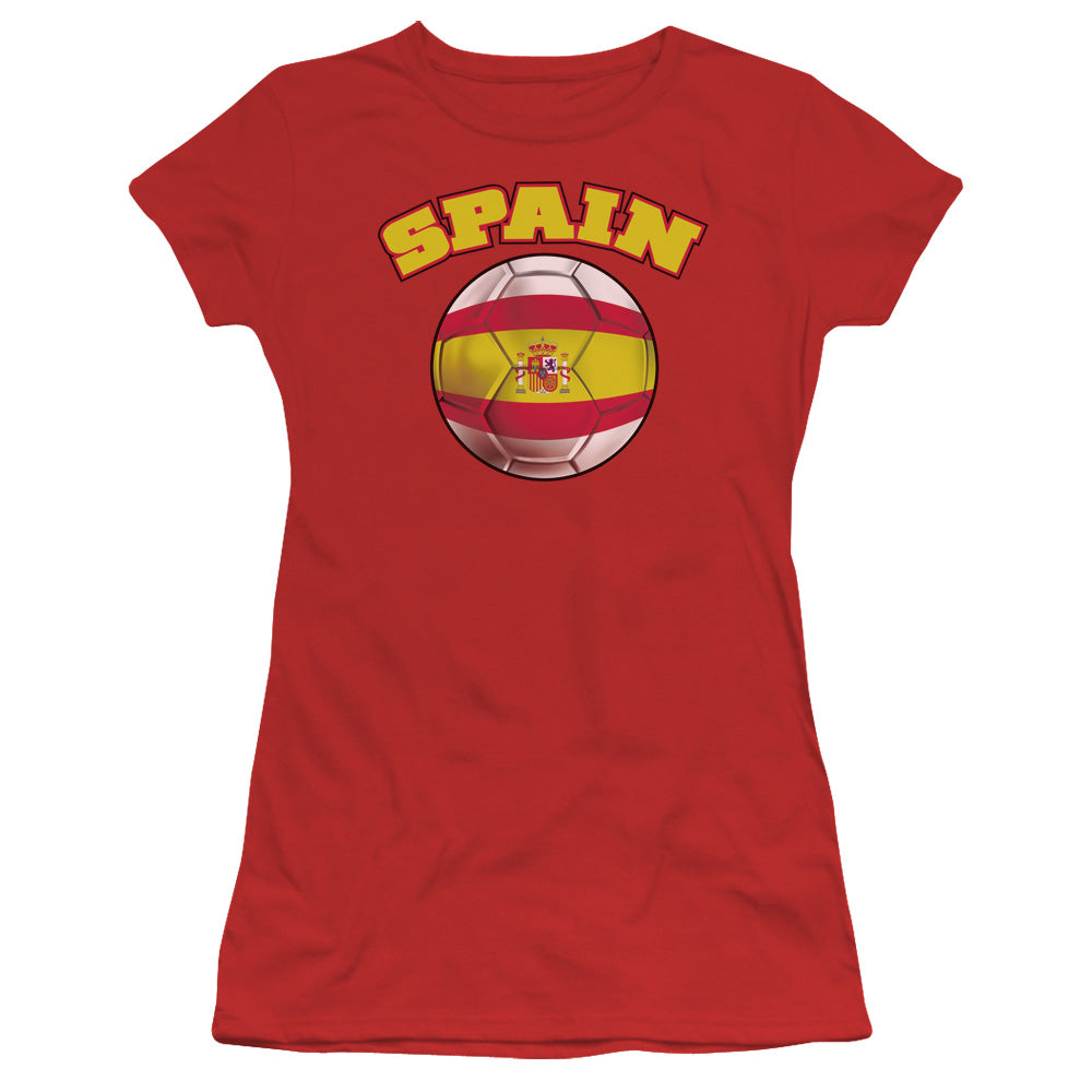Spain - Short Sleeve Junior Sheer - Red T-shirt