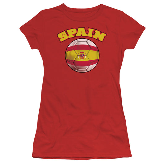 Spain - Short Sleeve Junior Sheer - Red T-shirt
