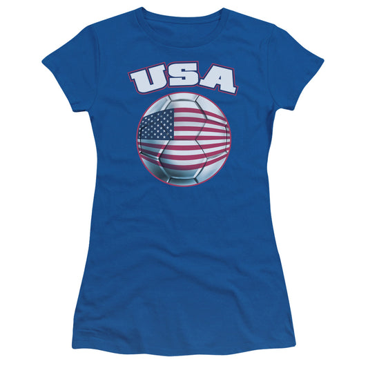 Usa - Short Sleeve Junior Sheer - Royal Blue T-shirt