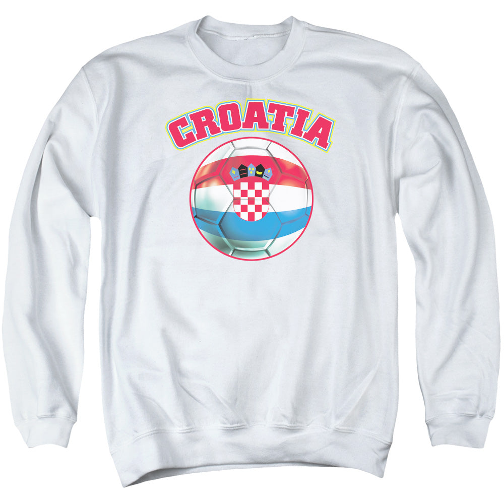 Croatia - Adult Crewneck Sweatshirt - White