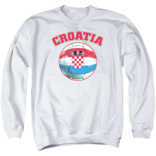 Croatia - Adult Crewneck Sweatshirt - White
