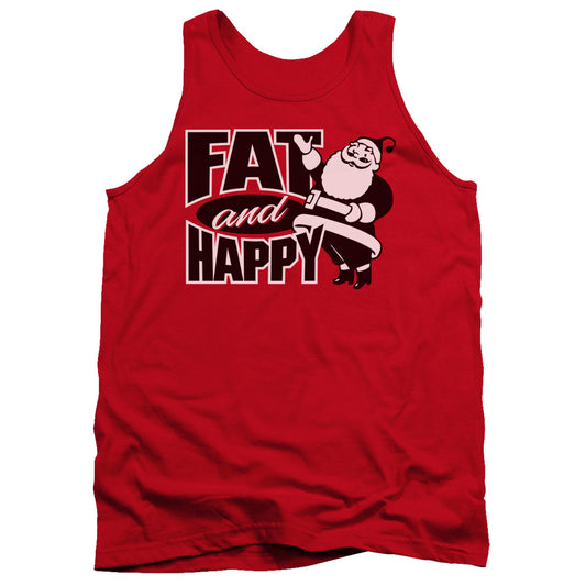 Fat And Happy - Adult Tank - Red