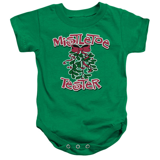 Mistletoe Tester-infant Snapsuit - Kelly Green