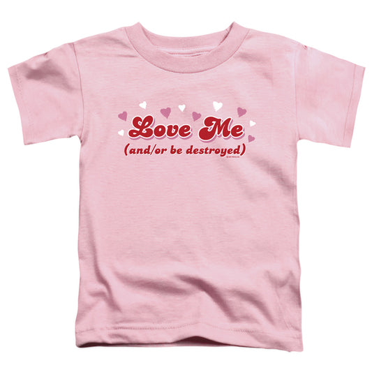Love Me - Short Sleeve Toddler Tee - Pink T-shirt