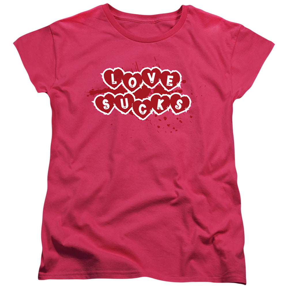 Love Sucks - Short Sleeve Womens Tee - Hot Pink T-shirt
