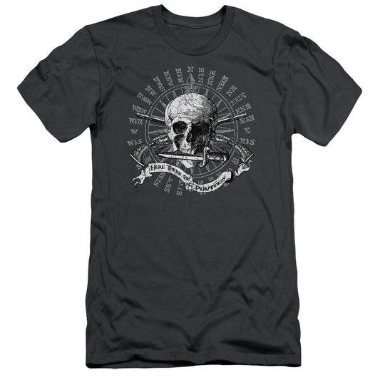 HERE THERE BE PIRATES -   ADULT 30/1 - CHARCOAL T-Shirt