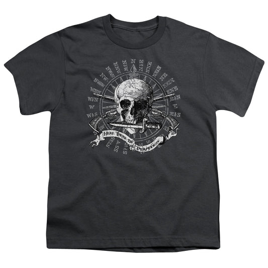 Here There Be Pirates - Short Sleeve Youth 18 - 1 - Charcoal T-shirt