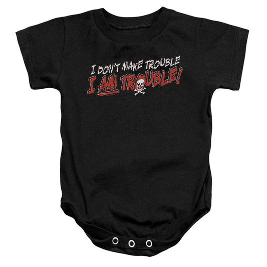 I Am Trouble - Infant Snapsuit - Black