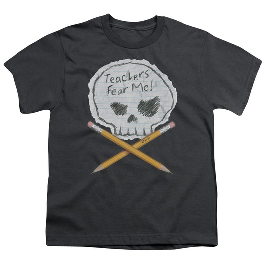 Teachers Fear Me - Short Sleeve Youth 18 - 1 - Charcoal T-shirt