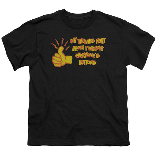 My Thumb Hurts - Short Sleeve Youth 18 - 1 - Black T-shirt