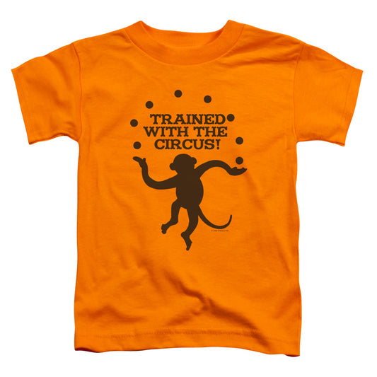 Trained With The Circus - Short Sleeve Toddler Tee - Orange T-shirt