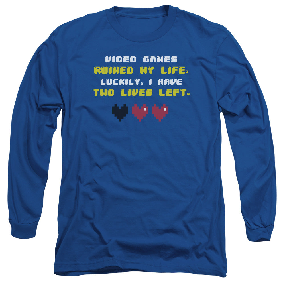 Two Lives Left - Long Sleeve Adult 18 - 1 - Royal Blue T-shirt
