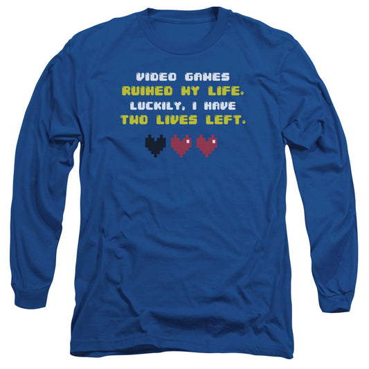 Two Lives Left - Long Sleeve Adult 18 - 1 - Royal Blue T-shirt