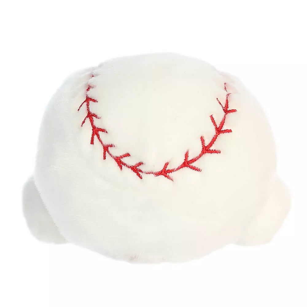 Aurora Mini Slugger Baseball Palm Pals Adorable Stuffed Animal White 4"