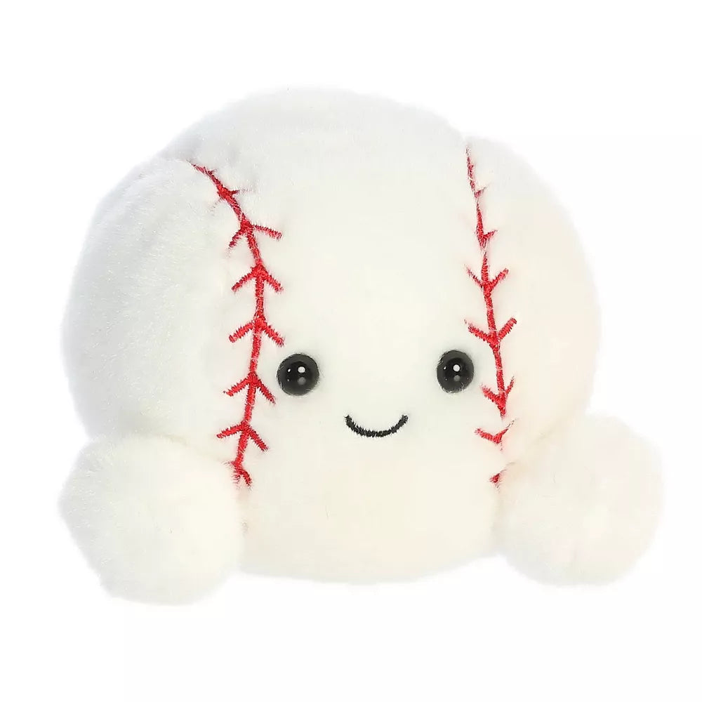 Aurora Mini Slugger Baseball Palm Pals Adorable Stuffed Animal White 4"