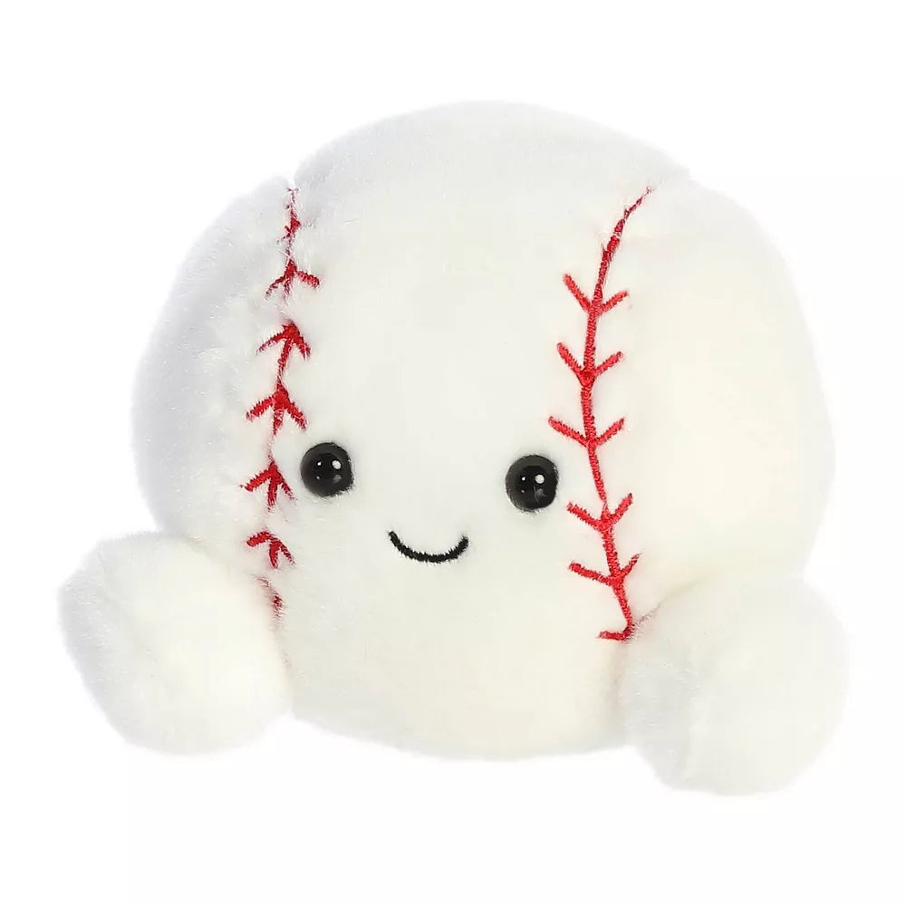 Aurora Mini Slugger Baseball Palm Pals Adorable Stuffed Animal White 4"