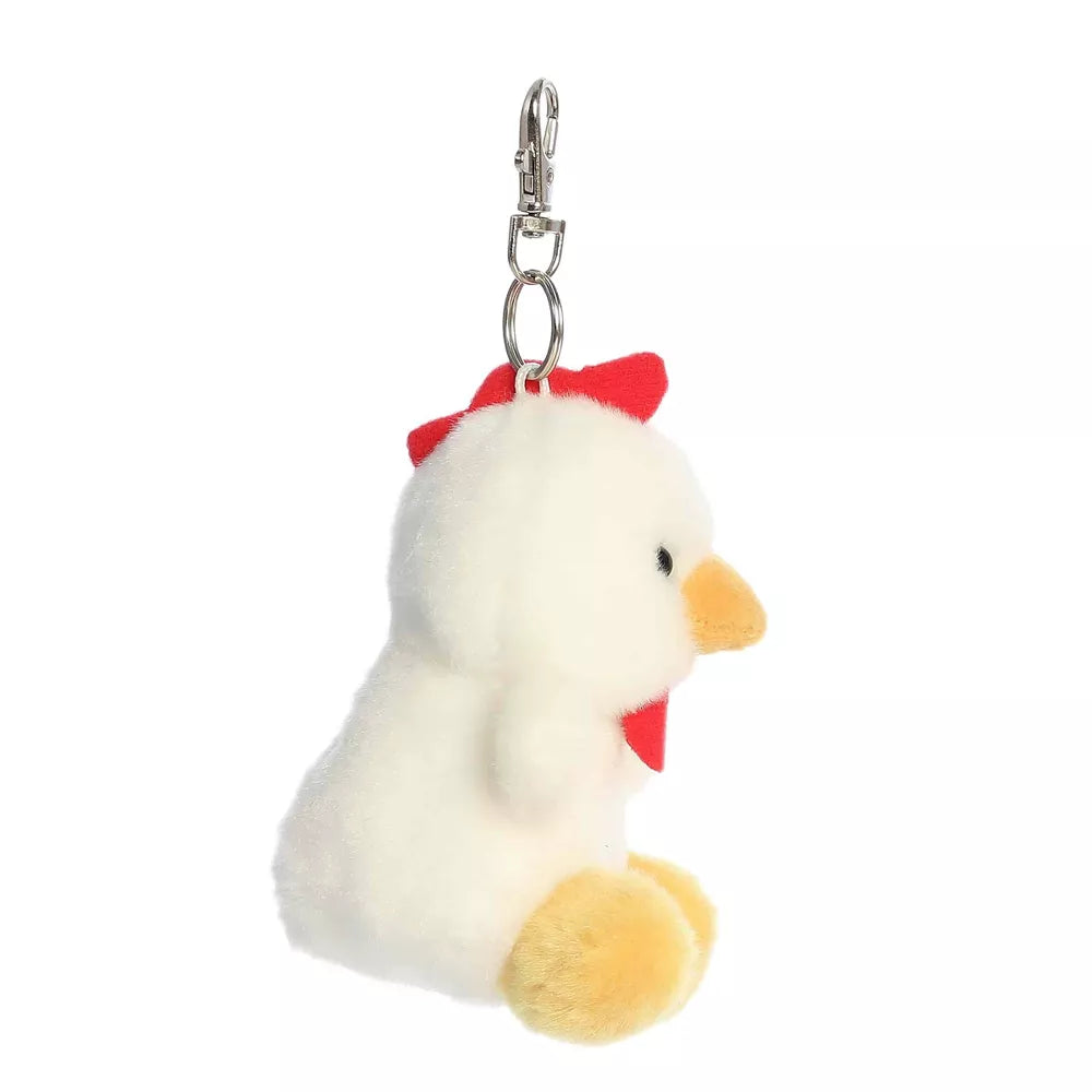 Mini Cooper Chicken Palm Pals Adorable Clip-On White 4" Plush