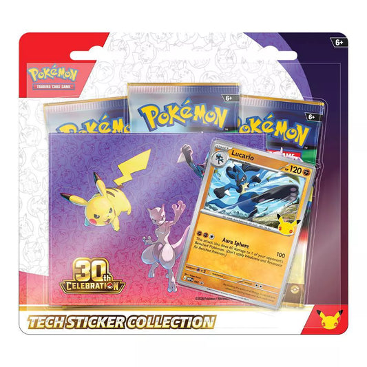 Pokémon Trading Card Game: 30th Celebration Tech Sticker Collection (Lucario or Alolan Exeggutor)- Styles May Vary