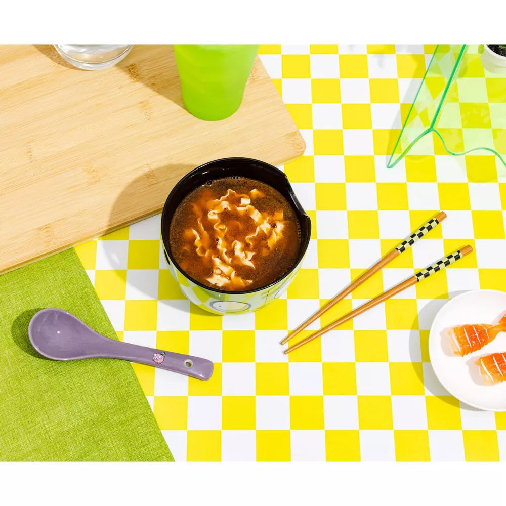 Invader Zim GIR Ceramic Ramen Bowl, Chopstick, and Spoon Set