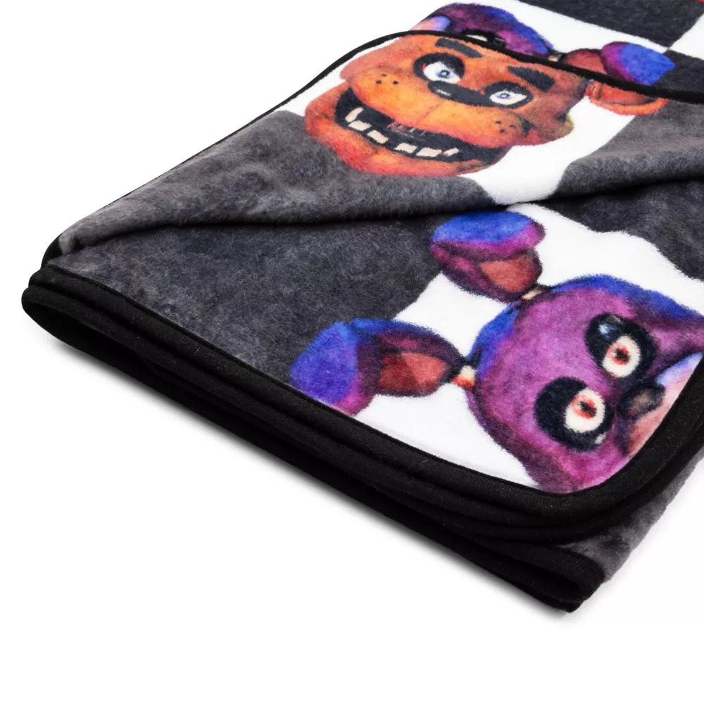 Five Nights At Freddy's Checkerboard Fleece Throw Blanket