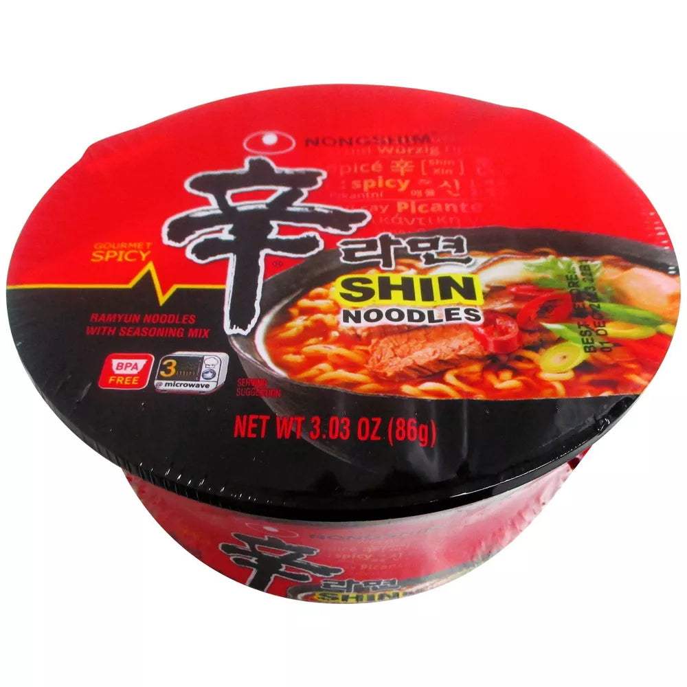 Nongshim Spicy Shin Soup Microwavable Noodle Bowl