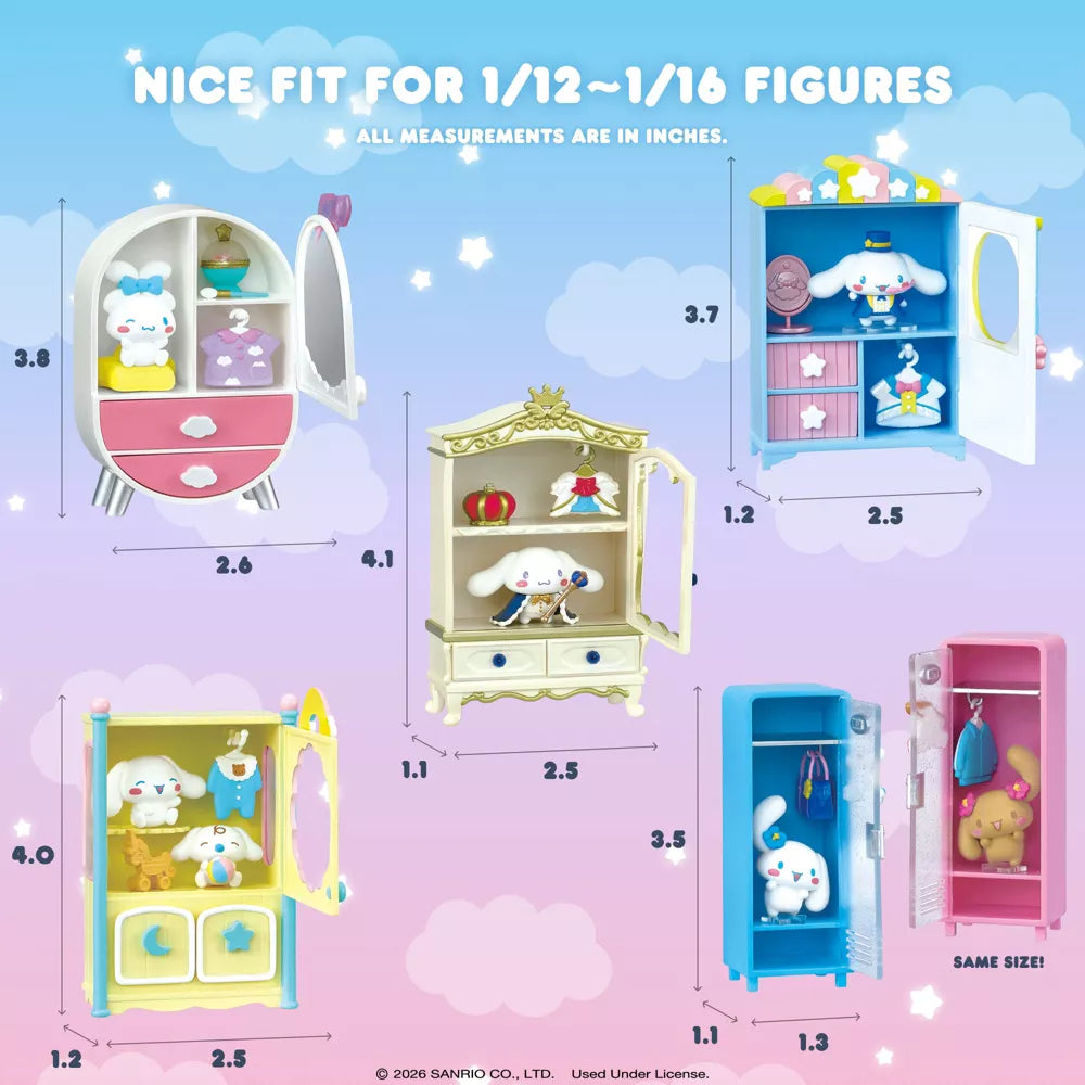 Hamee RE-MENT Sanrio Characters Blind Box Mini Figures Diorama Miniature Collectible Set (Cinnamoroll Secret Closet) - 1 Pc. Blind Box