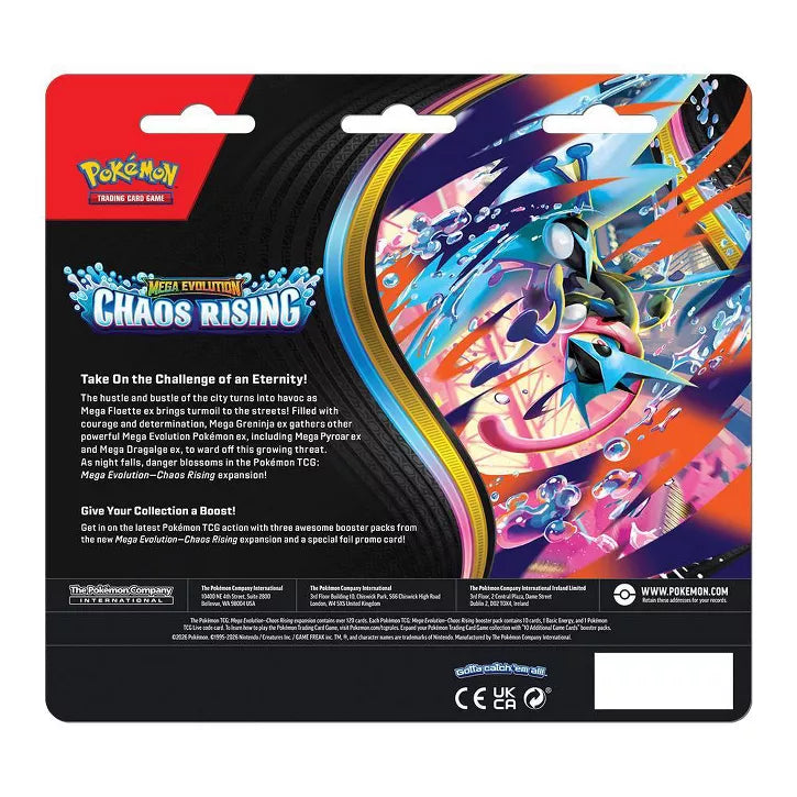 Pokmon Mega Evolution Chaos Rising Three-Booster Blister (style may v FYE Pokmon Mega Evolution Chaos Rising Three-Booster Blister (style may v FYE