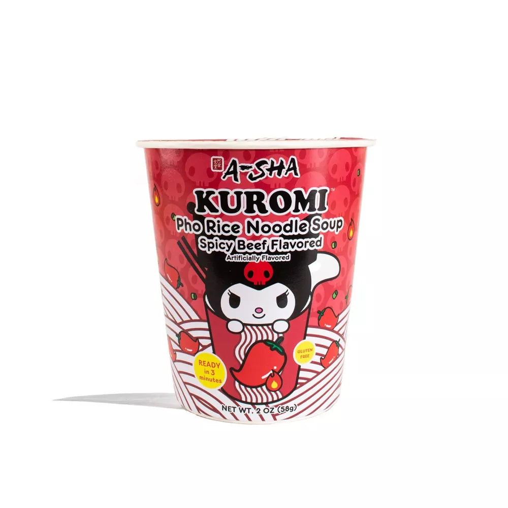 Hello Kitty Kuromi Spicy Beef Flavored Pho Rice Noodle Soup
