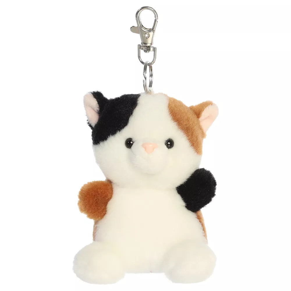 Aurora Mini Peebs Calico Cat Palm Pals Adorable Clip-On Multicolor 4"