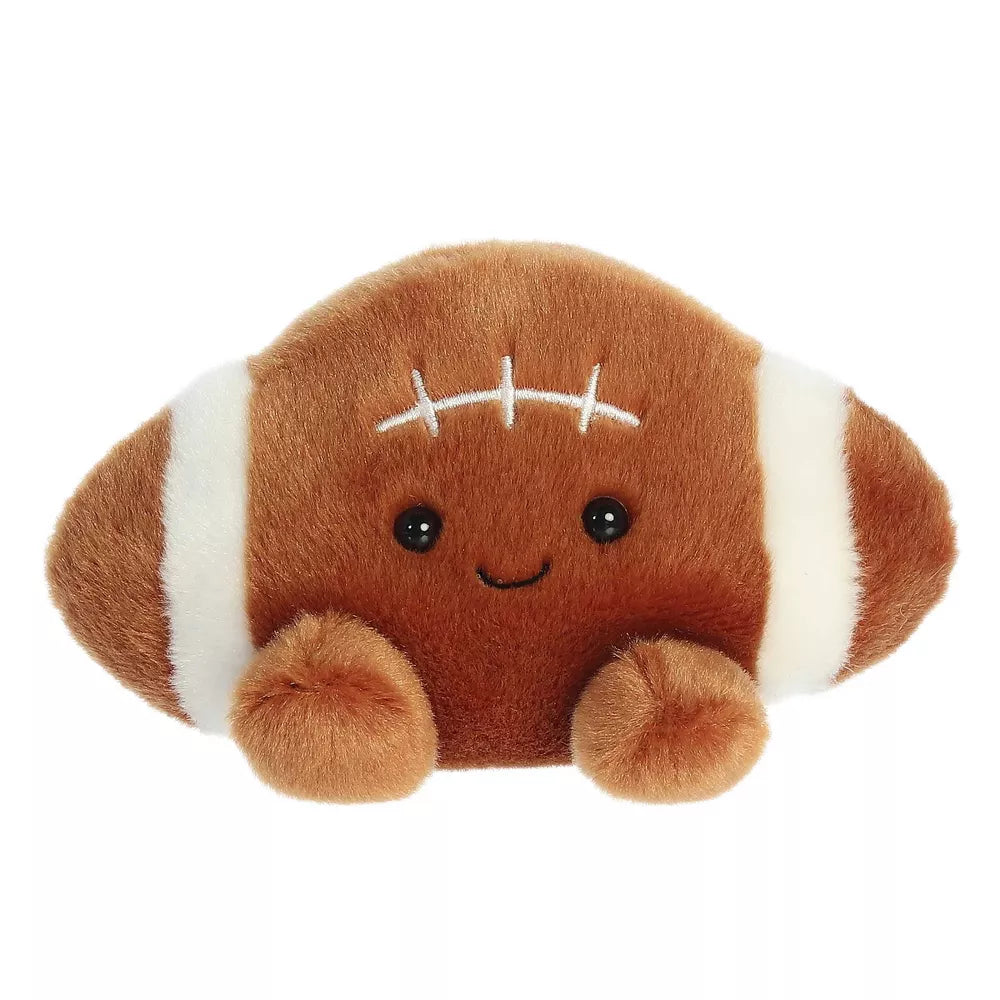 Aurora Small Tackle Football Palm Pals Adorable Stuffed Animal Brown 5.5"