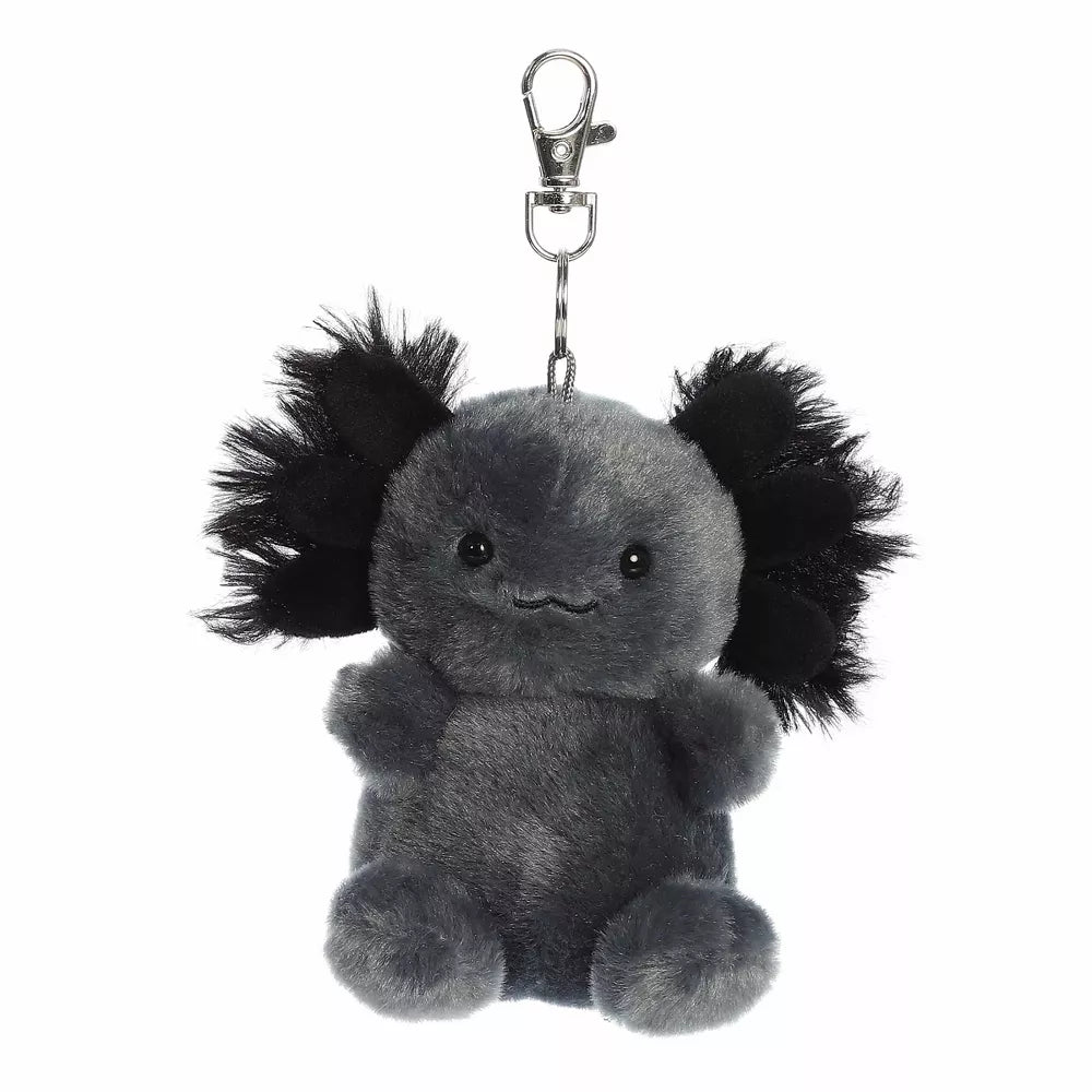 Onyx Axolotl Palm Pals 4in Plush Keychain