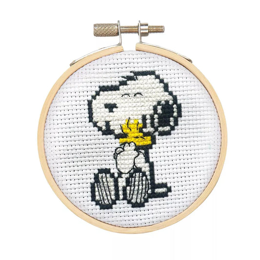 Peanuts Snoopy and Woodstock Hug Cross Stitch Embroidery Kit