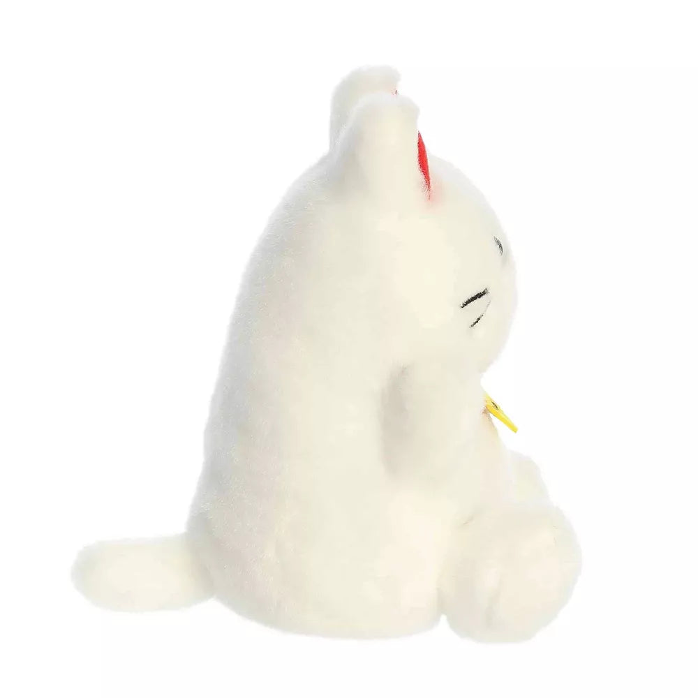 Kota Lucky Cat Palm Pals Adorable Stuffed Animal White 5"