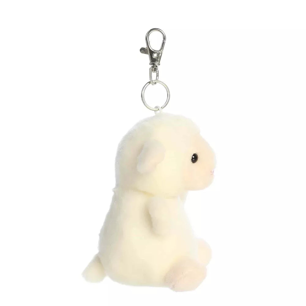 Mini Woolly Lamb Palm Pals Adorable Clip-On White 4" Plush