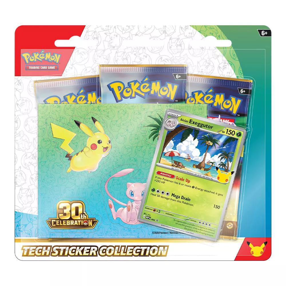 Pokémon Trading Card Game: 30th Celebration Tech Sticker Collection (Lucario or Alolan Exeggutor)- Styles May Vary