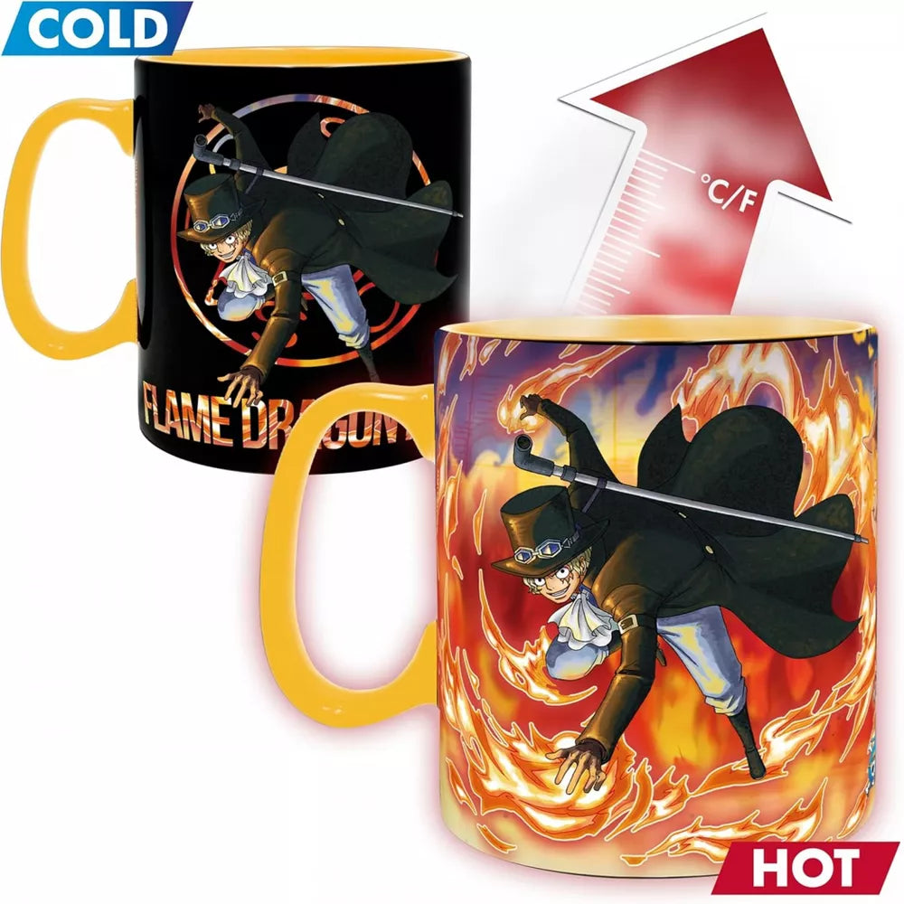 One Piece Luffy and Sabo Heat Change 16oz. Mug