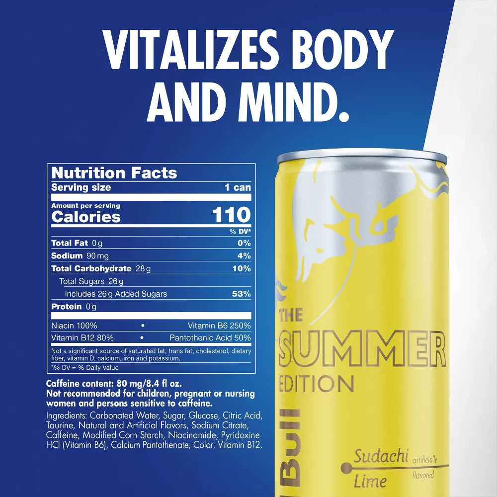 Red Bull Energy Drink - Sudachi Lime - 8.4 fl oz
