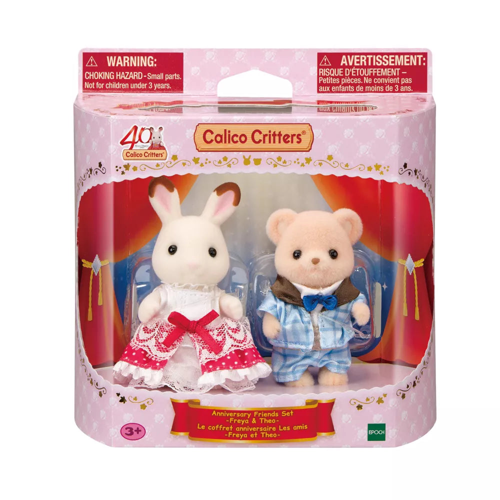 Calico Critters Anniversary Friends Set - Freya & Theo, 40th Anniversary Edition, 2 Collectible Doll Figures