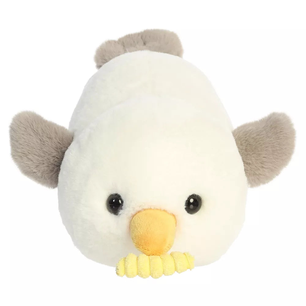 Salty Seagull With Fry Spudsters Adorable Stuffed Animal White 12"
